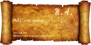 Móra Anna névjegykártya