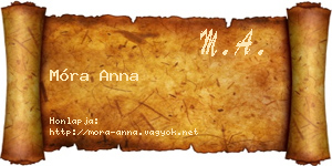 Móra Anna névjegykártya