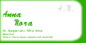 anna mora business card